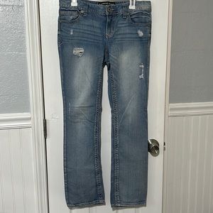 Express Barely Boot low rise jeans